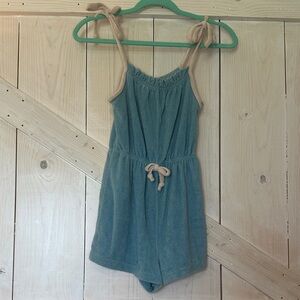 Vintage Girl’s Size 14 Baby Blue Terry Cloth Romper